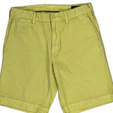 Classic Fit Ralph Lauren Chino Shorts - 30W 10L Yellow Cotton