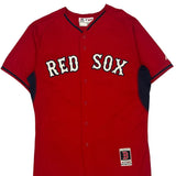 Red Sox Majestic Mlb Jersey - Large Red Polyester
