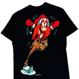 Looney Tunes Tee Jays Single Stitch T-Shirt - Medium Black Cotton