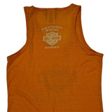 Roatan Honduras Harley Davidson Tank Top - Medium Orange Cotton