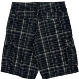 Lee Checked Cargo Shorts - 32W 10L Black Cotton