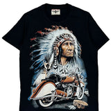 Lucky Boy Graphic T-Shirt - Medium Black Cotton