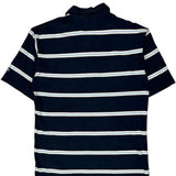 Hard Rock Cafe Striped Polo Shirt - Large White Cotton