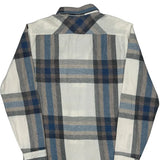 Levis Checked Flannel Shirt - Small Gray Cotton