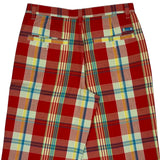 Southpole Checked Shorts - 36W 14L Red Polyester Blend