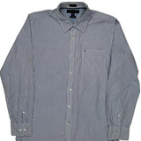 Tommy Hilfiger Striped Shirt - Large Blue Cotton
