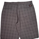 Dickies Checked Chino Shorts - 36W 12L Gray Cotton Blend