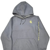Carhartt Spellout Hoodie - 3XL Gray Cotton Blend