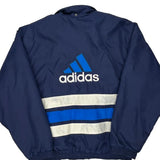 Vintage Adidas Windbreaker - Large Blue Polyester