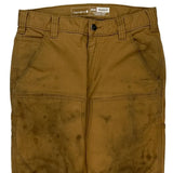 Carhartt Double Knee Carpenter Trousers - 30W 30L Brown Cotton