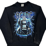 Ac/Dc Band Sweatshirt - Small Black Cotton