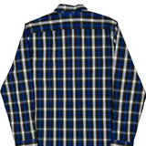 Levis Checked Flannel Shirt - Large Blue Cotton