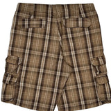 Lee Checked Cargo Shorts - 34W 11L Brown Cotton
