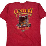Medina, Ohio Harley Davidson Graphic T-Shirt - XL Red Cotton Blend