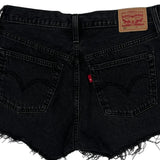 Levis Denim Shorts - 32W UK 12 Black Cotton