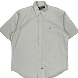 Ralph Lauren Short Sleeve Shirt - Large Cream Cotton