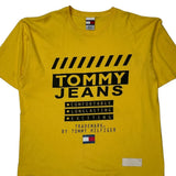 Made In USA Tommy Jeans T-Shirt - XL Yellow Cotton