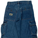 Wrangler Cargo Denim Shorts - 30W 12L Blue Cotton