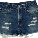 Levis Denim Shorts - 31W 3L Dark Wash Cotton