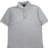 Tommy Hilfiger Polo Shirt - Medium White Cotton