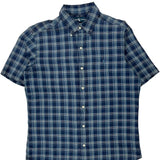 Ralph Lauren Checked Short Sleeve Shirt - Medium Blue Cotton