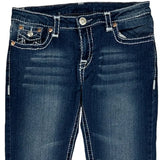 True Religion Contrast Stitch Jeans - 32W UK 10 Dark Wash Denim