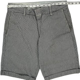 Carhartt Pinstripe Chino Shorts - 32W 11L Grey Cotton