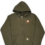 Carhartt Hoodie - XL Green Cotton