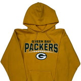 Green Bay Packers Majestic Nfl Hoodie - Medium Yellow Cotton Blend