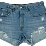 Levis Denim Shorts - 31W UK 12 Light Wash Cotton