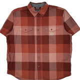 Carhartt Checked Short Sleeve Shirt - 2XL Brown Cotton
