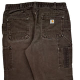 Carhartt Double Knee Carpenter Pants - 32W 29L Brown Cotton