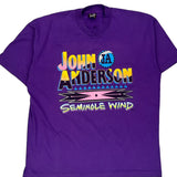 Fruit Of The Loom Single Stitch T-Shirt - XL Purple Cotton Blend