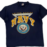 United States Navy Signal Single Stitch T-Shirt - XL Navy Cotton