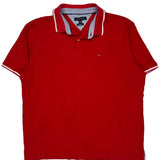 Tommy Hilfiger Polo Shirt - XL Red Cotton