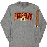 Washington Redskins Champion Nfl Long Sleeve T-Shirt - Medium Grey Cotton