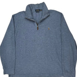 Polo By Ralph Lauren 1/4 Zip - XL Blue Cotton