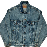 Vintage Levis Denim Jacket - Small Acid Wash Cotton