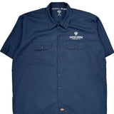 Dickies Short Sleeve Shirt - XL Navy Cotton Blend