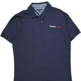 Tommy Hilfiger Slim Fit Polo Shirt - 2XL Navy Cotton