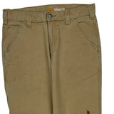 Carhartt Carpenter Trousers - 32W 30L Khaki Cotton