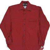 Tommy Hilfiger Polka Dot Patterned Shirt - Large Red Cotton