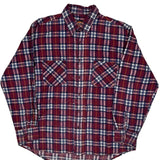 Dickies Checked Flannel Shirt - Large Blue Cotton