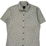 Armani Exchange Slim Short Sleeve Shirt - Medium White Cotton