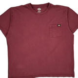 Dickies T-Shirt - 2XL Burgundy Cotton
