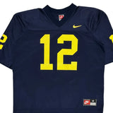 Number 12 Nike Football Football Jersey - Medium Navy Polyester