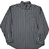 Tommy Hilfiger Striped Shirt - XL Blue Cotton