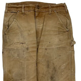 Carhartt Double Knee Carpenter Trousers - 32W 30L Brown Cotton