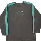 Age 11-12 Nike Spellout Sweatshirt - Medium Grey Cotton