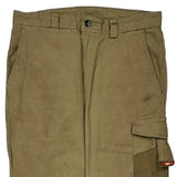 Unbranded Double Knee Cargo Trousers - 33W 32L Khaki Cotton